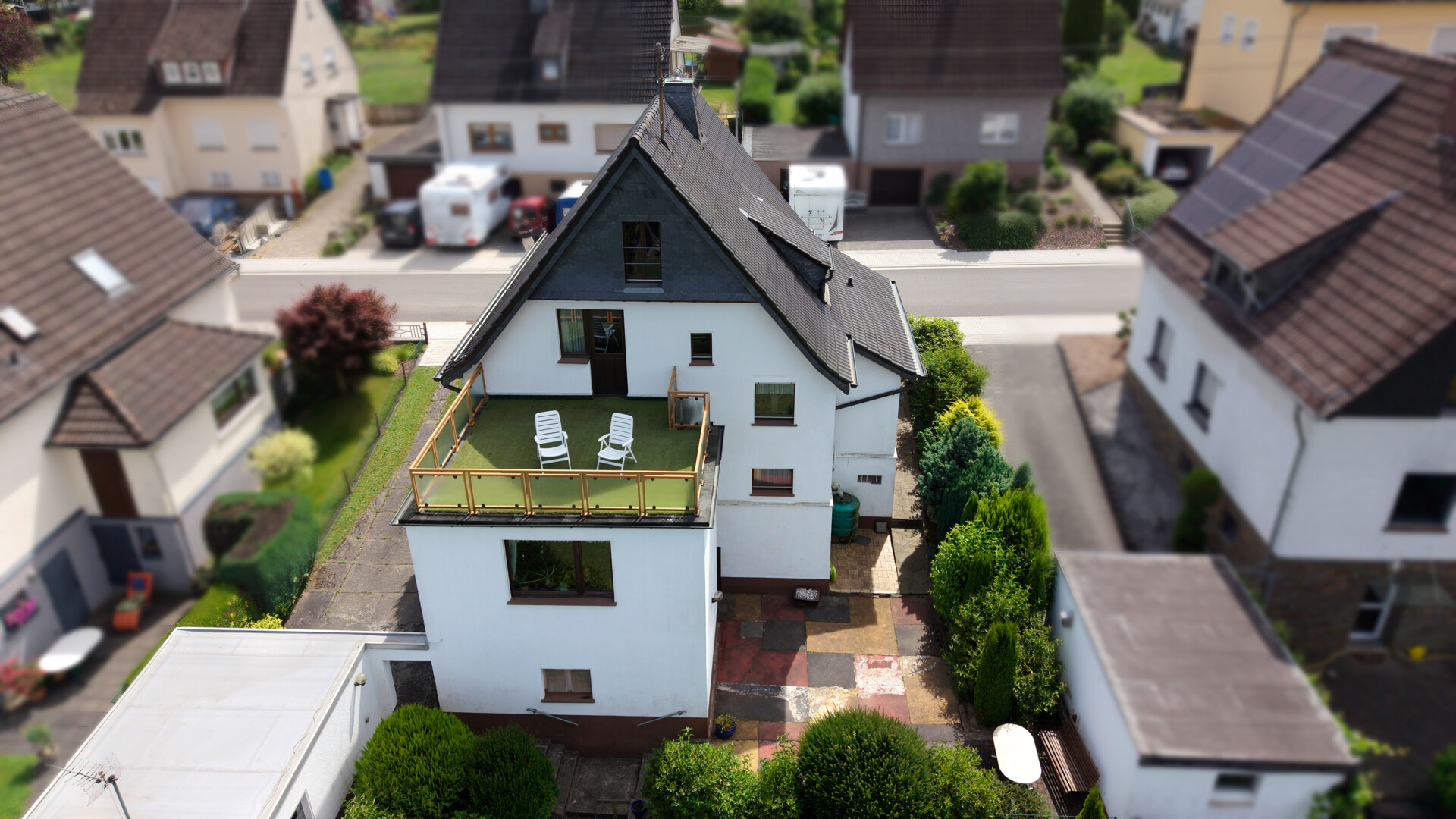 Luftaufnahme - Dachterrasse