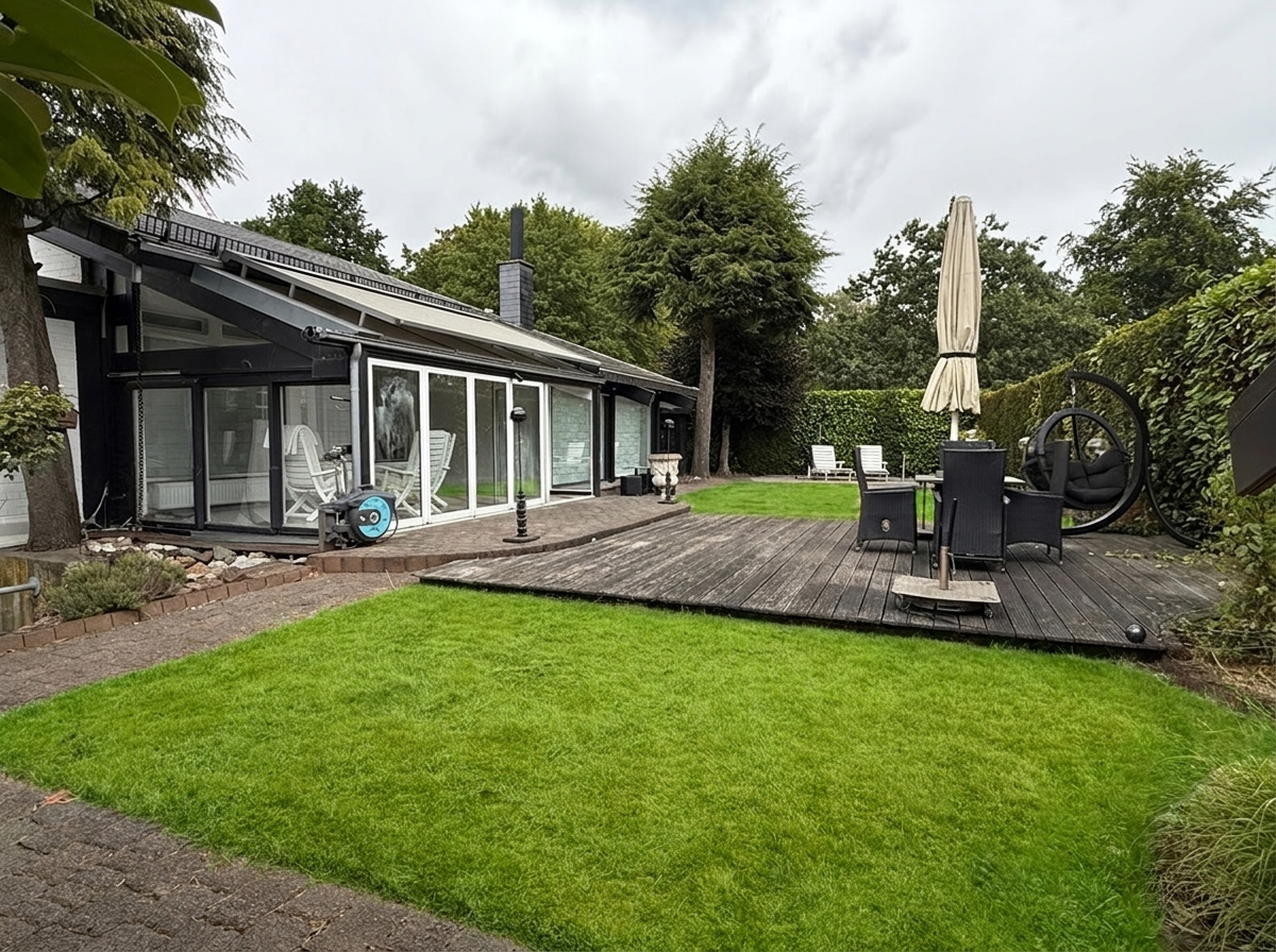 Blick auf Wintergarten