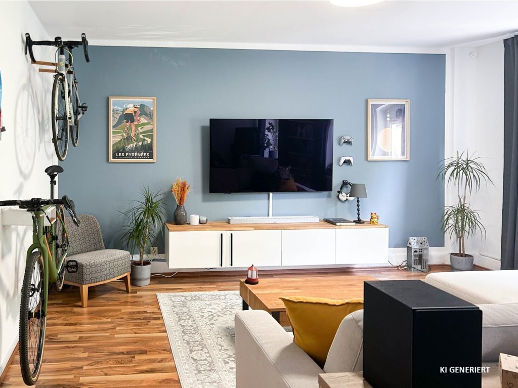 lichtdurchflutetes Wohnzimmer